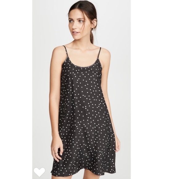 ATM Silk Polka Dot Slip Dress. - Picture 4 of 7